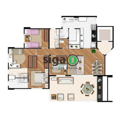 Imagem Apartamento com 3 Quartos à Venda, 122 m² em Vila Andrade - São Paulo Imagem Apartamento com 3 Quartos à Venda, 122 m² em Vila Andrade - São Paulo