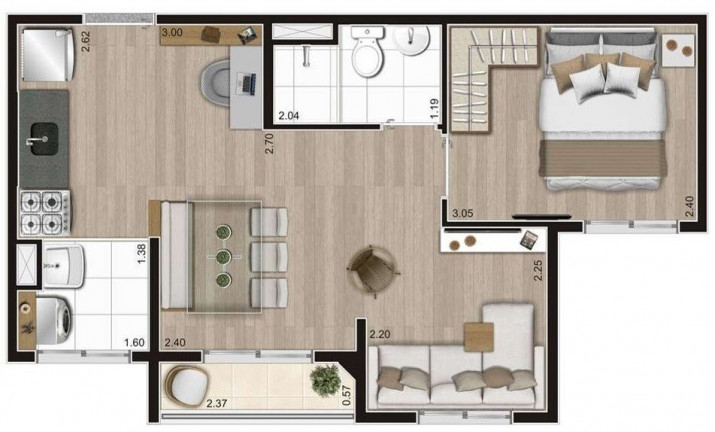 Imagem Imóvel com 2 Quartos à Venda, 37 m² em Jardim Imperador - São Paulo