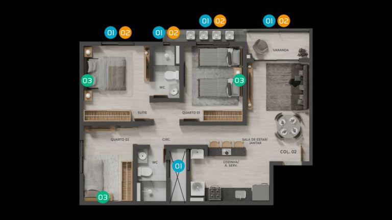 Imagem Apartamento com 2 Quartos à Venda, 57 m² em Aeroclube - João Pessoa
