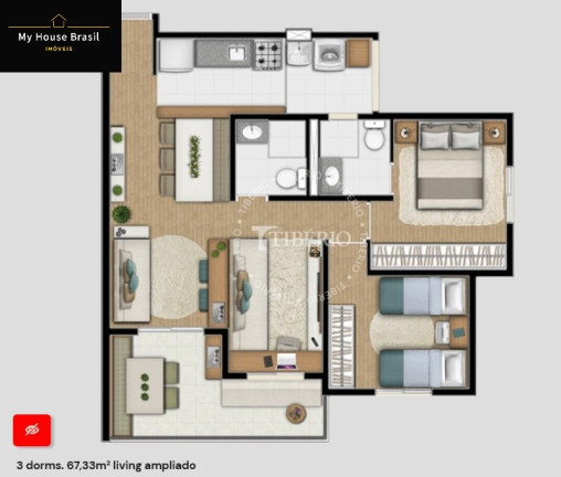 Apartamento com 3 Quartos à Venda, 67 m² em Santa Teresinha - São Paulo