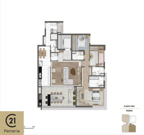 Imagem Apartamento com 2 Quartos à Venda, 102 m² em Moema - São Paulo
