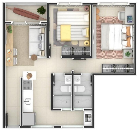 Imagem Apartamento com 2 Quartos à Venda, 71 m² em Portal Do Sol - João Pessoa