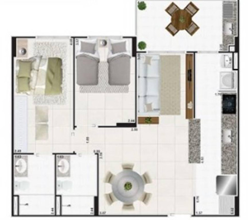 Imagem Apartamento com 2 Quartos à Venda, 75 m² em Mirim - Praia Grande
