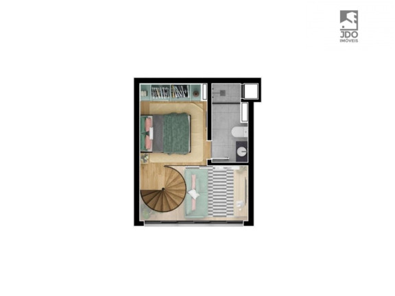 Imagem Apartamento com 1 Quarto à Venda, 39 m² em água Verde - Curitiba