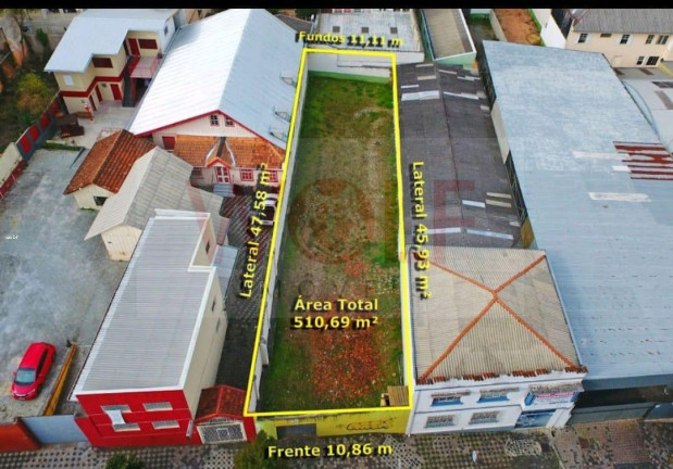 Terreno à Venda, 510 m² em Centro - Curitiba