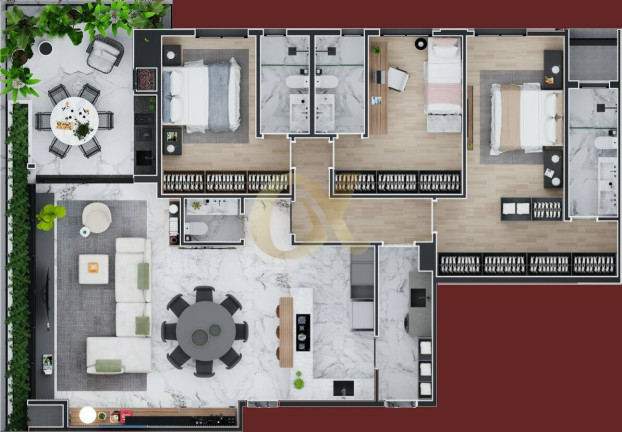 Imagem Apartamento com 3 Quartos à Venda, 286 m² em Santo Antônio - Joinville Imagem Apartamento com 3 Quartos à Venda, 286 m² em Santo Antônio - Joinville
