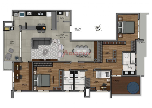 Imagem Cobertura com 3 Quartos à Venda, 177 m² em Nossa Senhora De Lourdes - Santa Maria Imagem Cobertura com 3 Quartos à Venda, 177 m² em Nossa Senhora De Lourdes - Santa Maria