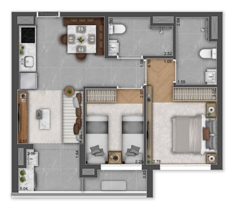 Imagem Apartamento com 2 Quartos à Venda, 55 m² em Brooklin Novo - São Paulo Imagem Apartamento com 2 Quartos à Venda, 55 m² em Brooklin Novo - São Paulo