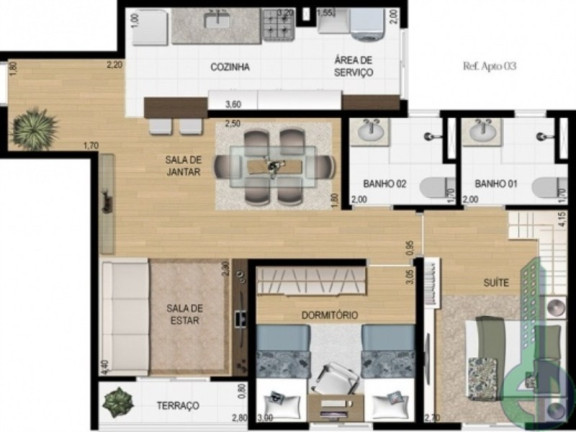 Apartamento com 2 Quartos à Venda, 72 m² em Vila Nossa Senhora Das Vitórias - Mauá
