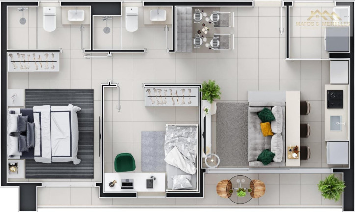 Apartamento com 2 Quartos à Venda, 59 m² em Joaquim Távora - Fortaleza