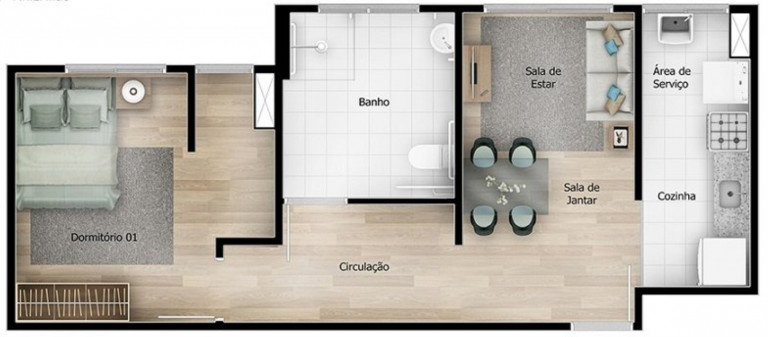 Imagem Imóvel com 2 Quartos à Venda, 42 m² em Bonsucesso - Guarulhos
