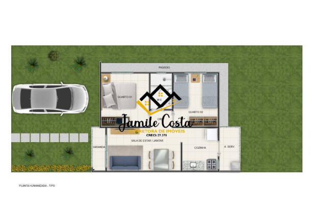 Imagem Casa de Condomínio com 2 Quartos à Venda, 120 m² em Papagaio - Feira De Santana