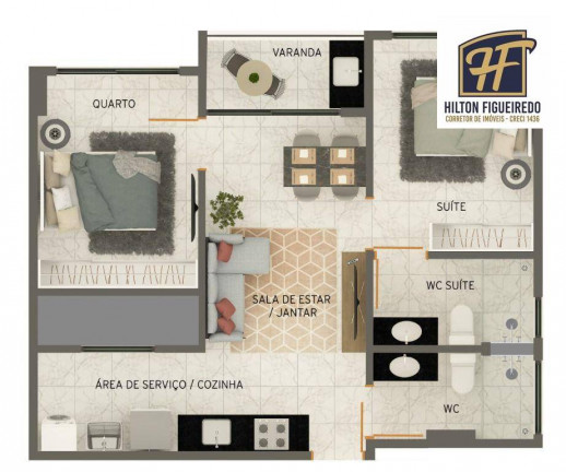 Imagem Apartamento com 3 Quartos à Venda, 65 m² em Monte Castelo - Cabedelo