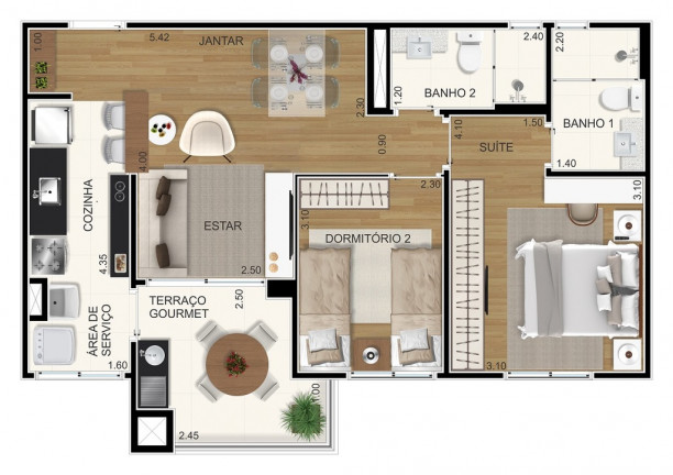 Imagem Apartamento com 2 Quartos à Venda, 61 m² em Silveira - Santo André Imagem Apartamento com 2 Quartos à Venda, 61 m² em Silveira - Santo André