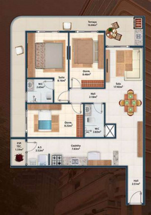 Imagem Apartamento com 4 Quartos à Venda, 188 m² em Guilhermina - Praia Grande
