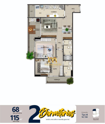 Imagem Apartamento à Venda, em Aviação - Praia Grande Imagem Apartamento à Venda, em Aviação - Praia Grande