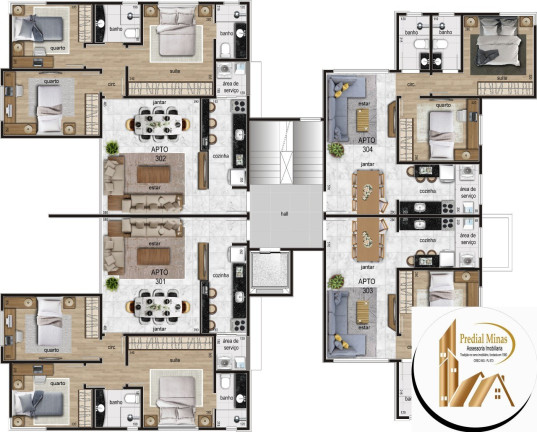 Imagem Apartamento com 3 Quartos à Venda, 55 m² em Itapoã - Belo Horizonte