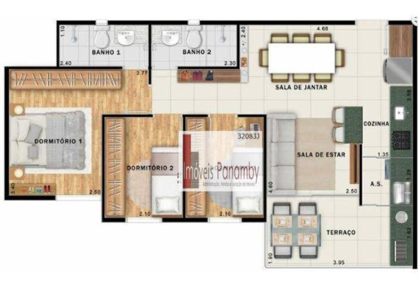 Imagem Apartamento com 3 Quartos à Venda, 64 m² em Vila Assunção - Santo André