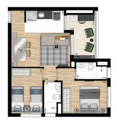 Imagem Apartamento com 2 Quartos à Venda, 57 m² em Bela Vista - São Paulo