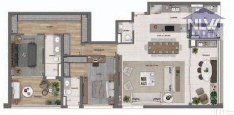Apartamento com 2 Quartos à Venda, 140 m² em Vila Nova Conceição - São Paulo