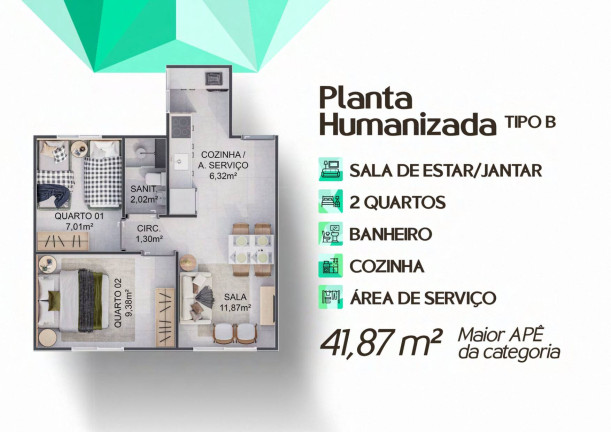 Imagem Apartamento com 2 Quartos à Venda,  em Mangabeira - Feira De Santana