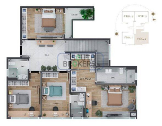 Imagem Apartamento com 4 Quartos à Venda, 148 m² em Alto Da Glória - Curitiba Imagem Apartamento com 4 Quartos à Venda, 148 m² em Alto Da Glória - Curitiba