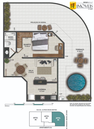 Imagem Apartamento com 1 Quarto à Venda, 55 m² em Braga - Cabo Frio Imagem Apartamento com 1 Quarto à Venda, 55 m² em Braga - Cabo Frio