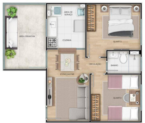 Imagem Apartamento com 2 Quartos à Venda,  em Caguassu - Sorocaba