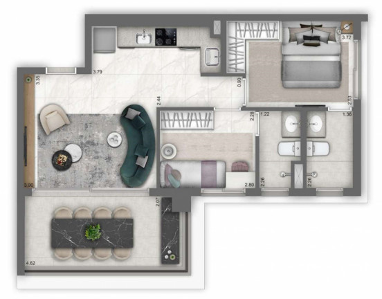Imagem Apartamento com 2 Quartos à Venda, 61 m² em Moema - São Paulo