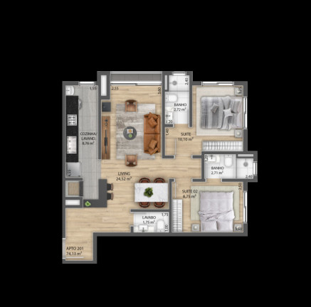 Imagem Apartamento com 2 Quartos à Venda, 74 m² em Floresta - Gramado