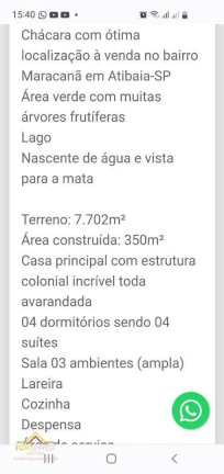 Imagem Imóvel com 4 Quartos à Venda, 350 m² em Jardim Maracanã - Atibaia