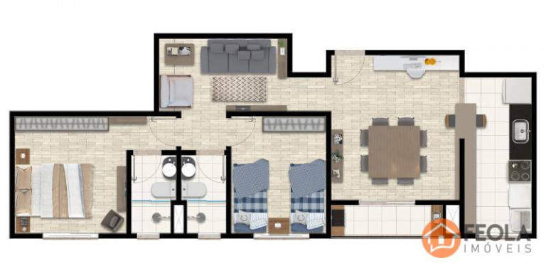 Imagem Apartamento com 2 Quartos à Venda, 55 m² em Loteamento Colina Santa Bárbara - Santa Bárbara D'oeste Imagem Apartamento com 2 Quartos à Venda, 55 m² em Loteamento Colina Santa Bárbara - Santa Bárbara D'oeste