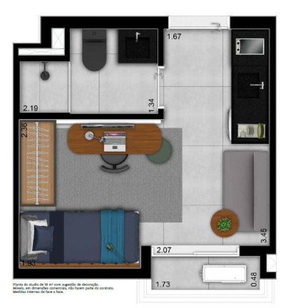 Imagem Studio com 1 Quarto à Venda, 17 m² em Perdizes - São Paulo