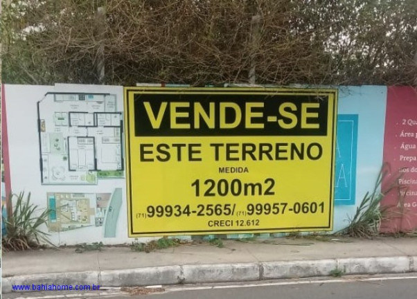 Terreno à Venda, 1.200 m² em Armação - Salvador