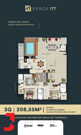 Imagem Apartamento com 3 Quartos à Venda, em Praia De Itaparica - Vila Velha Imagem Apartamento com 3 Quartos à Venda, em Praia De Itaparica - Vila Velha