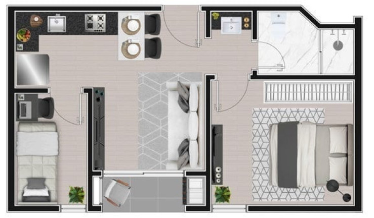Imagem Apartamento com 3 Quartos à Venda, 47 m² em Ecoville - Curitiba