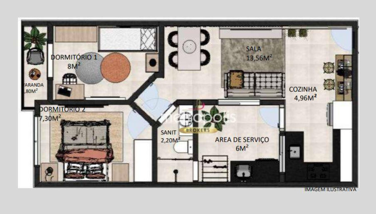 Imagem Apartamento com 2 Quartos à Venda, 49 m² em Vila América - Santo André Imagem Apartamento com 2 Quartos à Venda, 49 m² em Vila América - Santo André