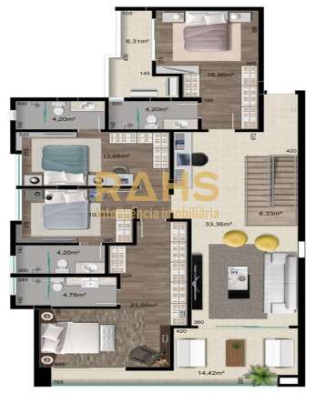 Imagem Cobertura com 4 Quartos à Venda, 329 m² em América - Joinville Imagem Cobertura com 4 Quartos à Venda, 329 m² em América - Joinville