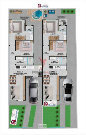 Imagem Casa com 2 Quartos à Venda, 77 m² em Forquilhas - São José Imagem Casa com 2 Quartos à Venda, 77 m² em Forquilhas - São José