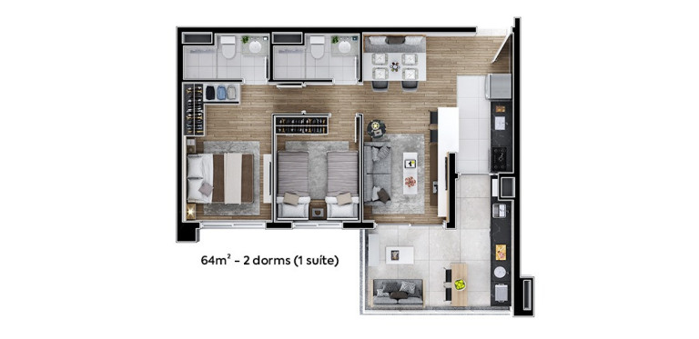 Imagem Apartamento com 2 Quartos à Venda, 64 m² em Paraíso - São Paulo
