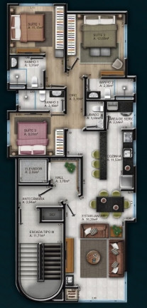 Imagem Imóvel com 3 Quartos à Venda, 95 m² em Meia Praia - Itapema