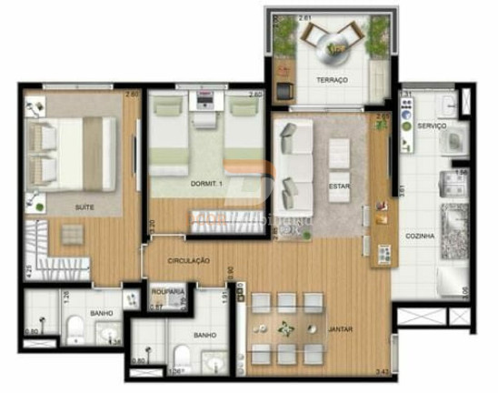 Imagem Apartamento com 2 Quartos à Venda, 67 m² em Centro  - Diadema