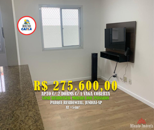 Apartamento com 2 Quartos à Venda, 54 m² em Parque Residencial Jundiaí - Jundiaí