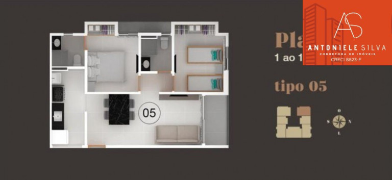 Imagem Apartamento com 2 Quartos à Venda, 51 m² em Jardim Cidade Universitária - João Pessoa