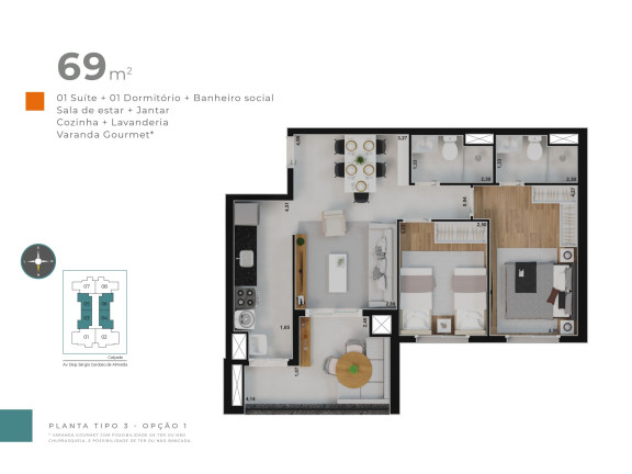 Imagem Imóvel com 2 Quartos à Venda, 69 m² em Jardim Olhos Dagua - Ribeirão Preto Imagem Imóvel com 2 Quartos à Venda, 69 m² em Jardim Olhos Dagua - Ribeirão Preto