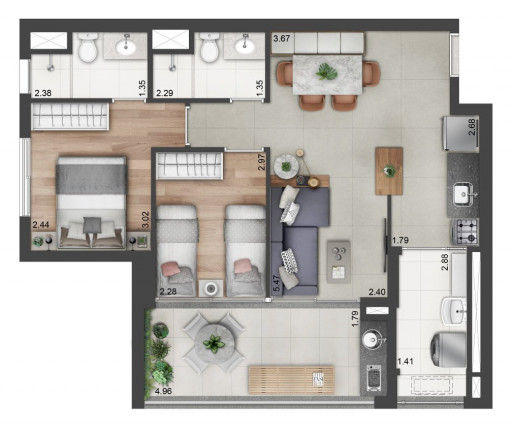 Imagem Studio com 1 Quarto à Venda, 24 m² em Santo Amaro - São Paulo Imagem Studio com 1 Quarto à Venda, 24 m² em Santo Amaro - São Paulo