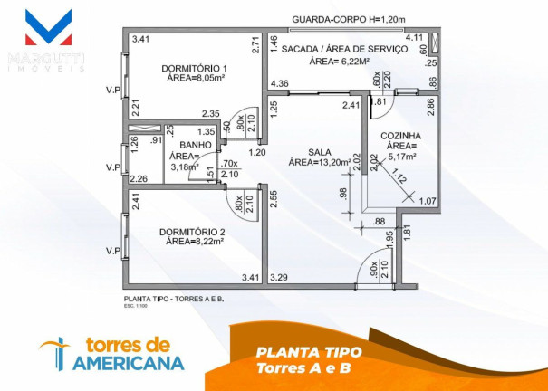 Imagem Apartamento com 2 Quartos à Venda, 52 m² em Catharina Zanaga - Americana Imagem Apartamento com 2 Quartos à Venda, 52 m² em Catharina Zanaga - Americana