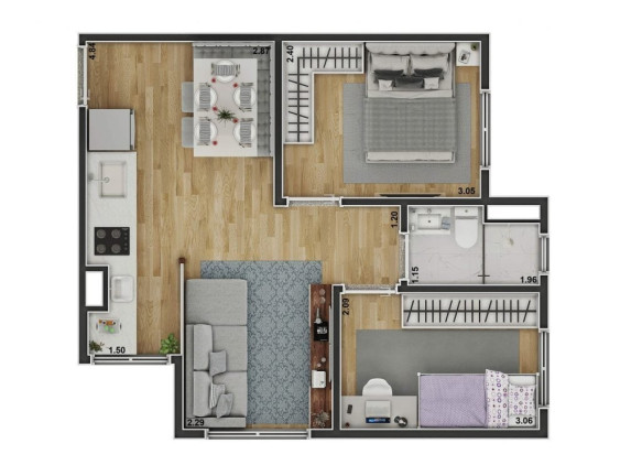 Imagem Imóvel com 2 Quartos à Venda, 36 m² em Jardim Ana Maria - São Paulo