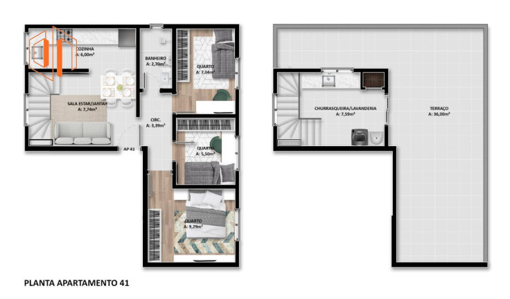 Imagem Apartamento com 3 Quartos à Venda, 103 m² em Parque Da Fonte - São José Dos Pinhais