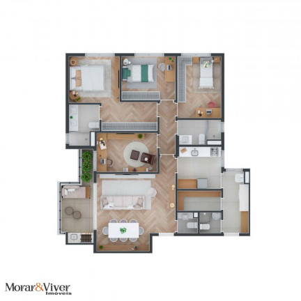 Imagem Apartamento com 4 Quartos à Venda, 127 m² em Vila Izabel - Curitiba